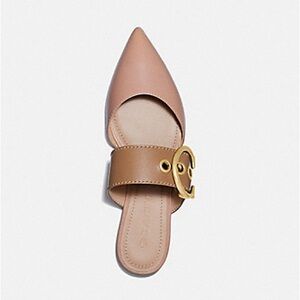 COACH Verona Mule Flat Pale Blush Pointed Toe 8